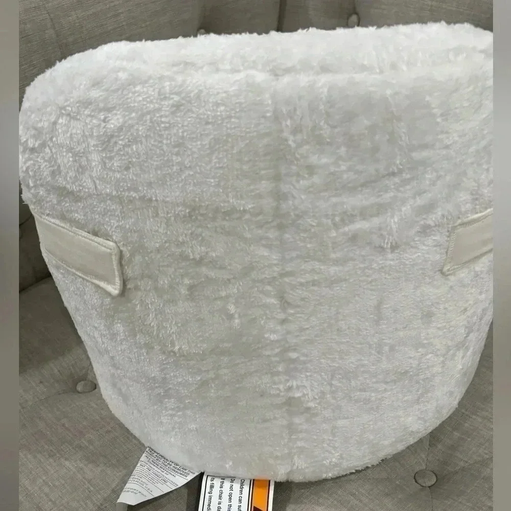 Pottery Barn Kids Plush White Baby Floor Seat with Tray